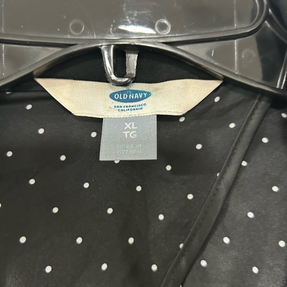 Old Navy Women's Black Blazer with Polka Dot Lining - Picture 3 of 3